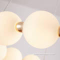 Luxury Modern Chandeliers Pearl necklace opal glass ring Chandelier Manufactory